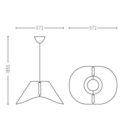 Philips 40950/31/PN - Plafond hanglamp E27/60W/230V