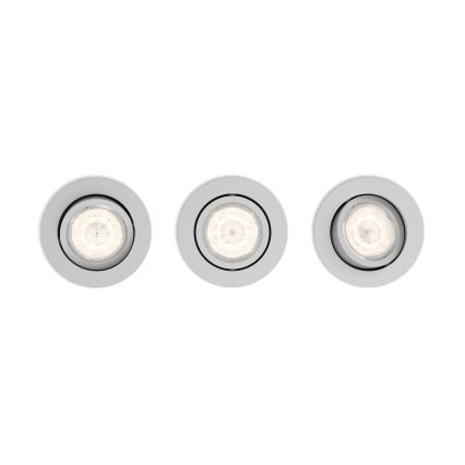 Philips 50113/87/P0 - PACK 3x Suspension LED à intensité modulable CASEMENT LED/4,5W/230V