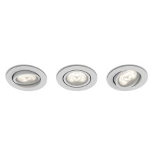 Philips 50113/87/P0 - SET 3x LED Dimbare inbouwverlichting CASEMENT 3xLED/4,5W/230V