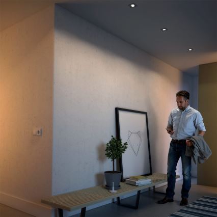 Philips 50123/87 / P0 - 3 Dimbare LED inbouwlampen CASEMENT 3xLED / 4,5W / 230V
