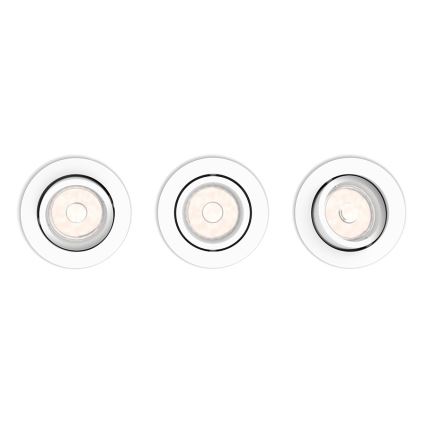 Philips - LOT 3x Spot encastrable 1xGU10/5,5W/230V