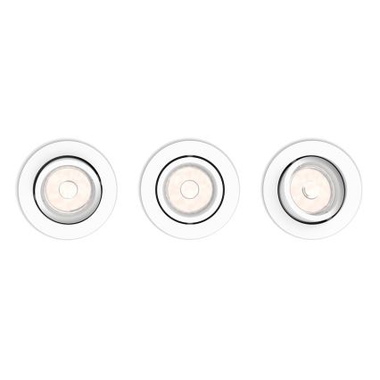 Philips - SET 3x Inbouwspot 1xGU10/5,5W/230V