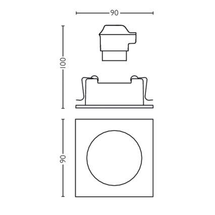 Philips 50191/87/PN - Inbouwverlichting MYLIVING ENNEPER 1xGU10/5,5W/230V