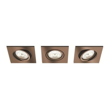 Philips 50393/05/P0 - LOT 3x Spot à intensité variable LED SHELLBARK 1xLED/4,5W/230V 2200-2700K