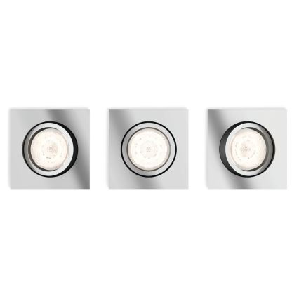 Philips  50393/11/P0 - PACK 3x Spot dimmable LED SHELLBARK LED/4,5W/230V