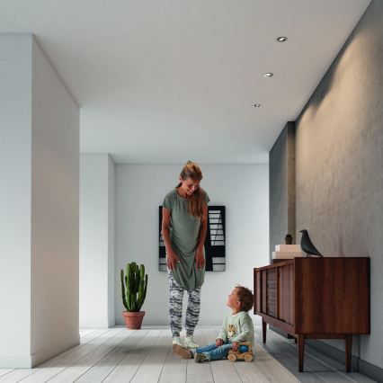 Philips - Set van 3 LED RGBW dimbare inbouwspots 1xGU10/4,8W/230V glanzend chroom + afstandsbediening