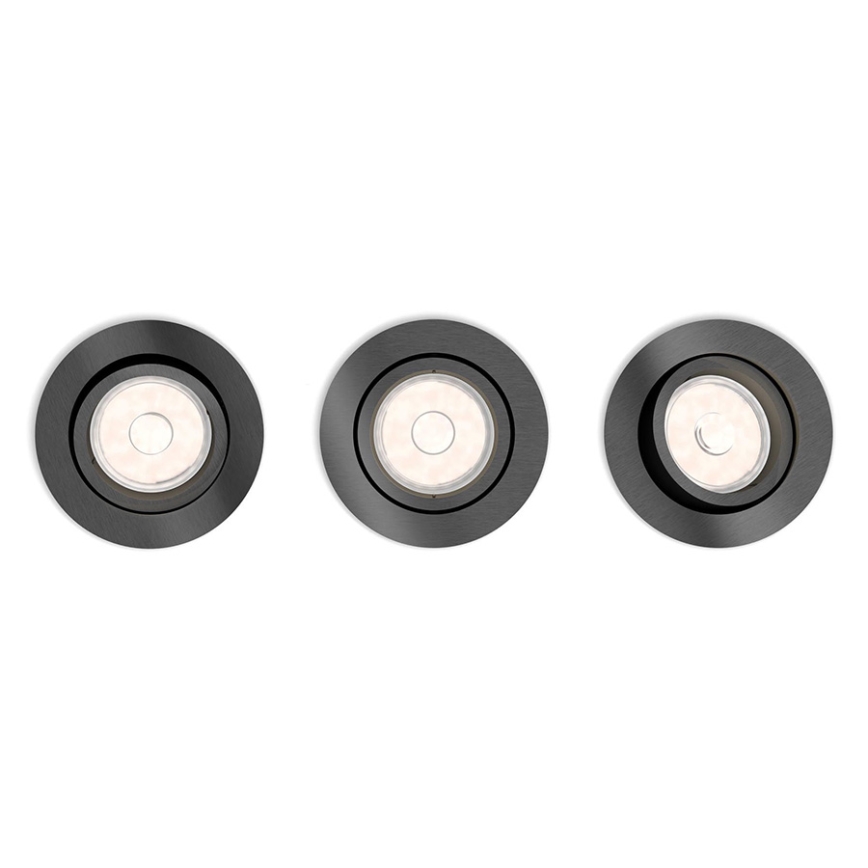 Philips 50393/99/PN - PACK 3x Luminaire encastrable DONEGAL 3xGU10/5,5W/230V