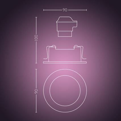 Philips - LED RGB Spot encastrable HUE CENTURA 1xGU10/5,7W/230V