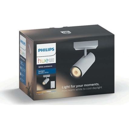 Philips - LED dimbare spotlamp Hue BURATTO 1xGU10/5,5W + afstandsbediening