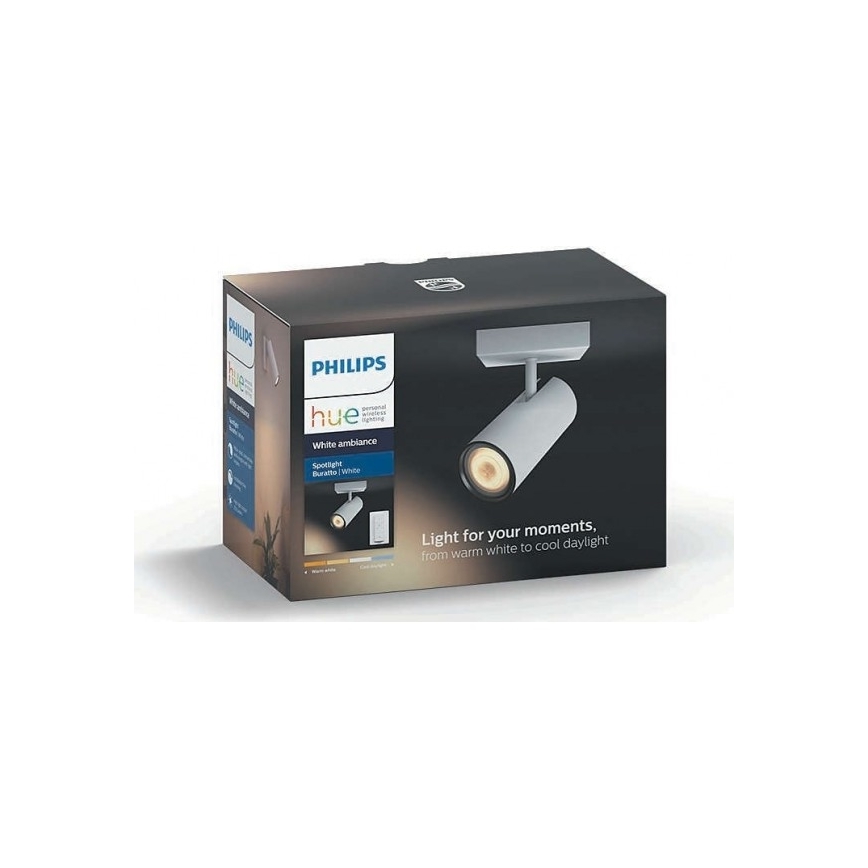 Philips - LED dimbare spotlamp Hue BURATTO 1xGU10/5,5W + afstandsbediening