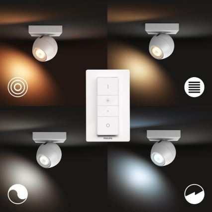 Philips - Spot à intensité variable LED Hue BUCKRAM 1xGU10/5W/230V + télécommande