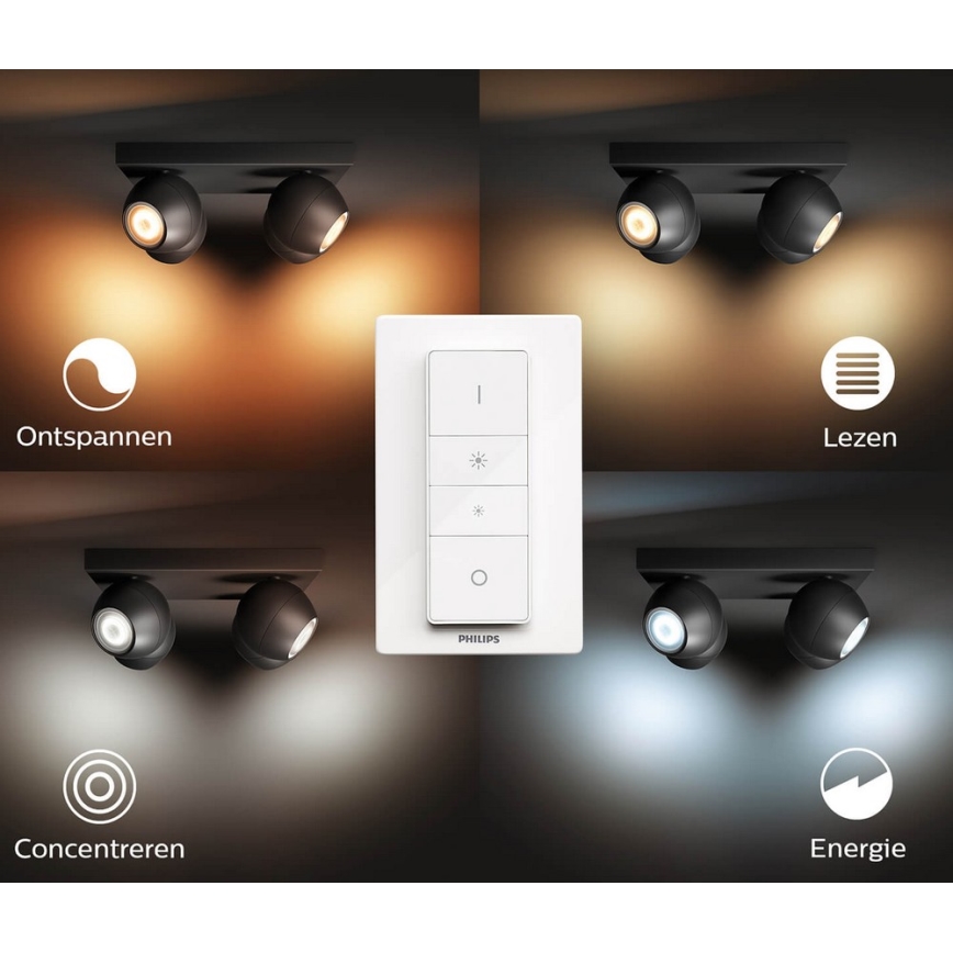 Philips - LED Spot dimbaar Hue BUCKRAM 4xGU10/5W/230V