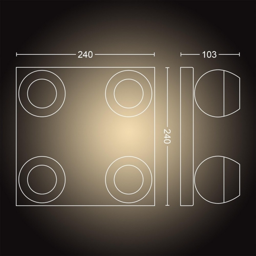 Philips - LED dimbare spot Hue BUCKRAM 4xGU10/5W/230V + afstandsbediening