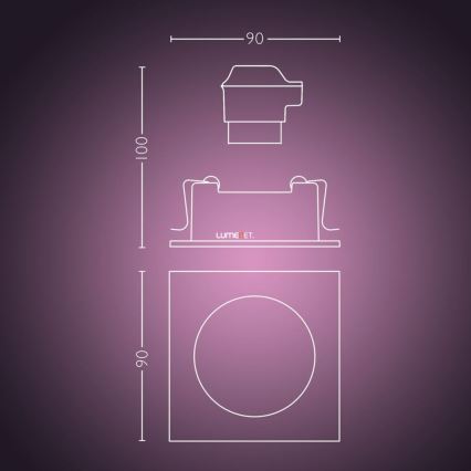 Philips - LED RGB Spot encastrable Hue CENTURA 1xGU10/5.7W/230V