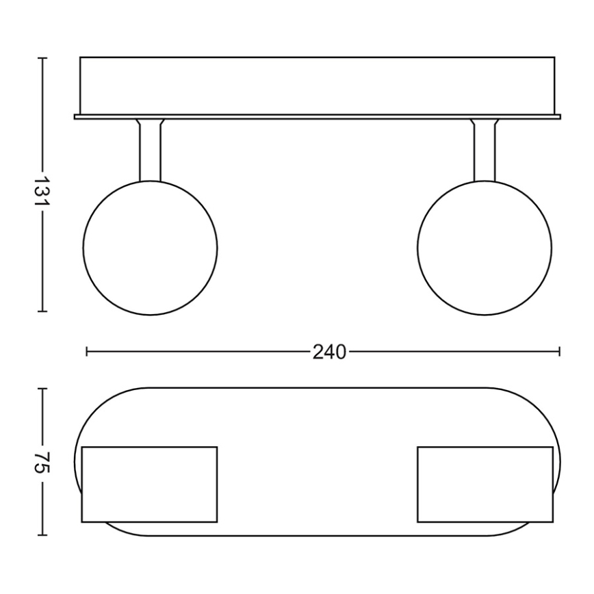 Philips - Spot à intensité variable LED 2xLED/4,5W/230V
