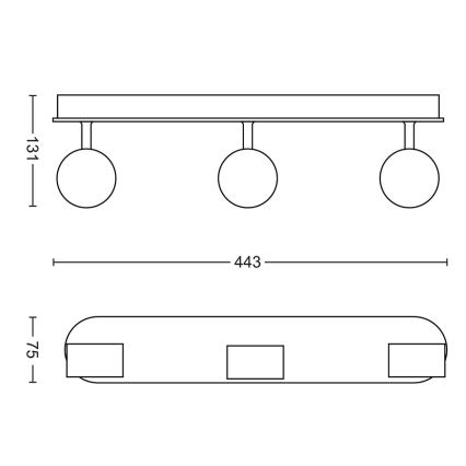 Philips - Spot à intensité variable LED 3xLED/4,5W/230V