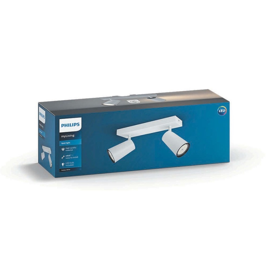 Philips - Spot LED 2xGU10/5,5W/230V