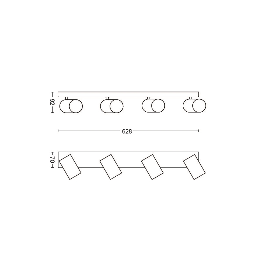 Philips - Spot 4xGU10/5,5W/230V