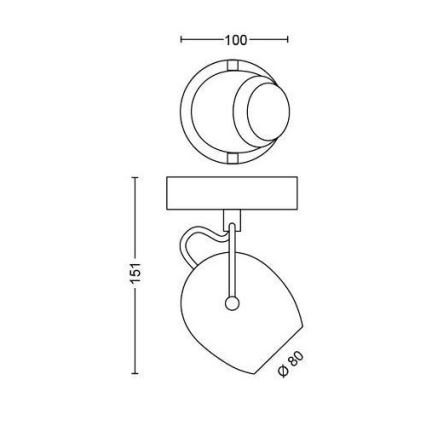 Philips 50611/31/P0 - Spot LED RIVANO LED/4,3W/230V