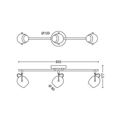 Philips - Spot LED 3xLED/4,5W/230V