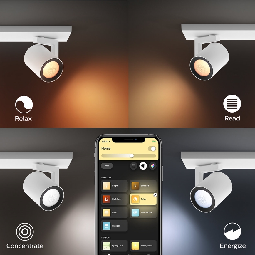 Philips - LED RGBW Dimbare spot Hue ARGENA 2xGU10/5,7W/230V