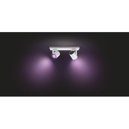 Philips - LED RGBW Spot à intensité variable Hue ARGENA 2xGU10/5,7W/230V