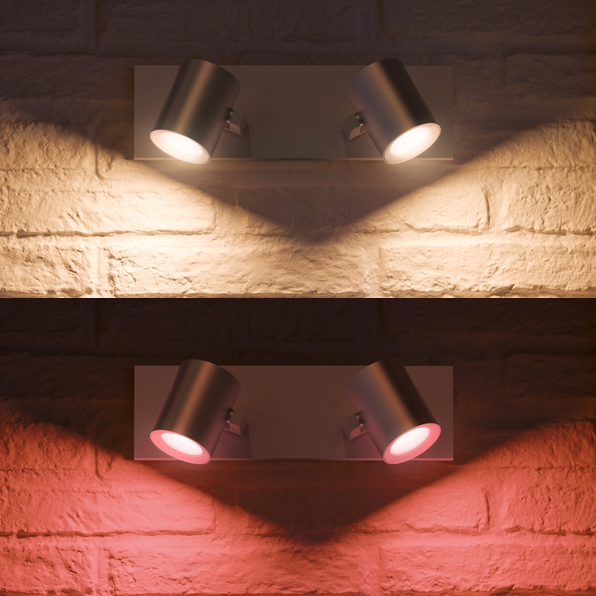 Philips - LED RGBW Dimbare spot Hue ARGENA 2xGU10/5,7W/230V