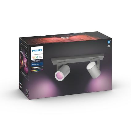 Philips - LED RGBW Spot à intensité variable Hue ARGENA 2xGU10/5,7W/230V