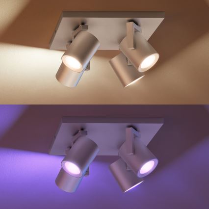 Philips - LED RGBW Spot à intensité variable Hue ARGENA 4xGU10/5,7W/230V