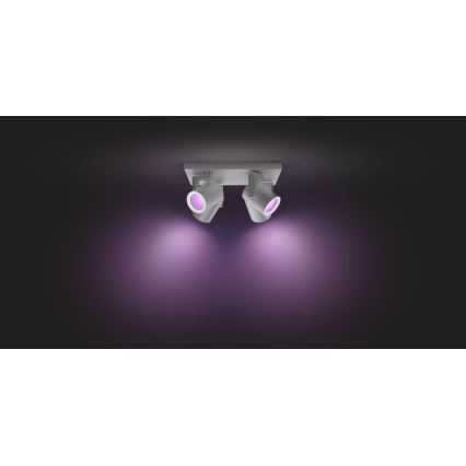 Philips - LED RGBW Spot à intensité variable Hue ARGENA 4xGU10/5,7W/230V