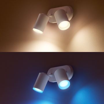 Philips - LED RGBW Dimbare spot Hue FUGATO 2xGU10/5,7W/230V