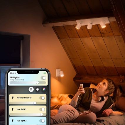 Philips - LED dimbare lamp Hue RUNNER 1xGU10/5W/230V + afstandsbediening