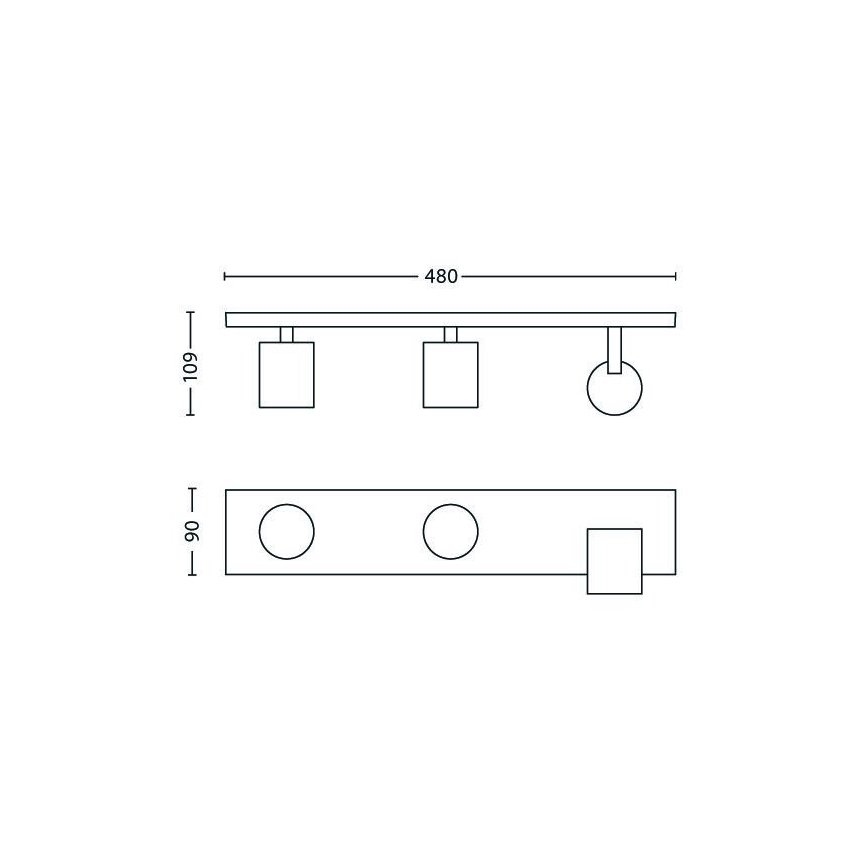 Philips - Spot LED RGBW dimmable 3xGU10/6W/230V chrome mat + télécommande