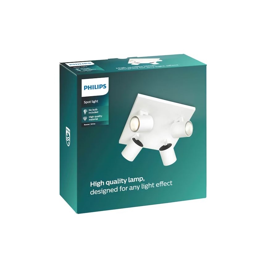 Philips - Opbouwspot RUNNER 4xGU10/20W/230V wit
