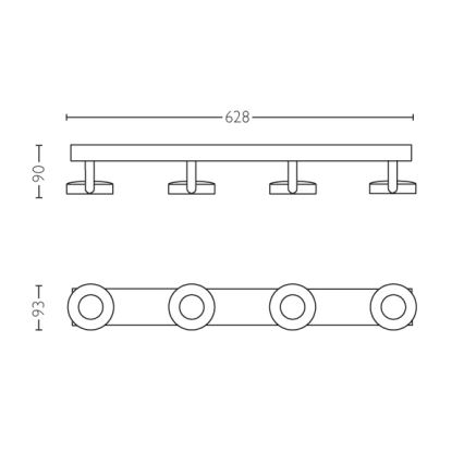 Philips - Dimbare Spot 4xLED/4.5W