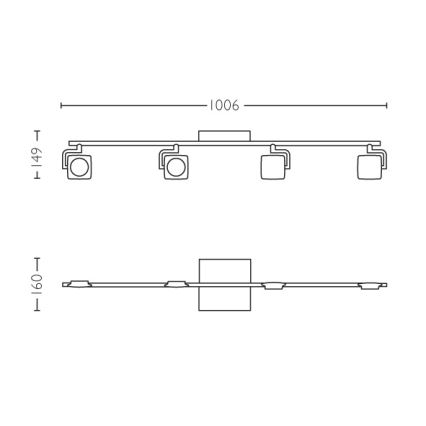 Philips 53194/48/P0 - LED Spot MILLENNIUM 4xLED/4,5W/230V