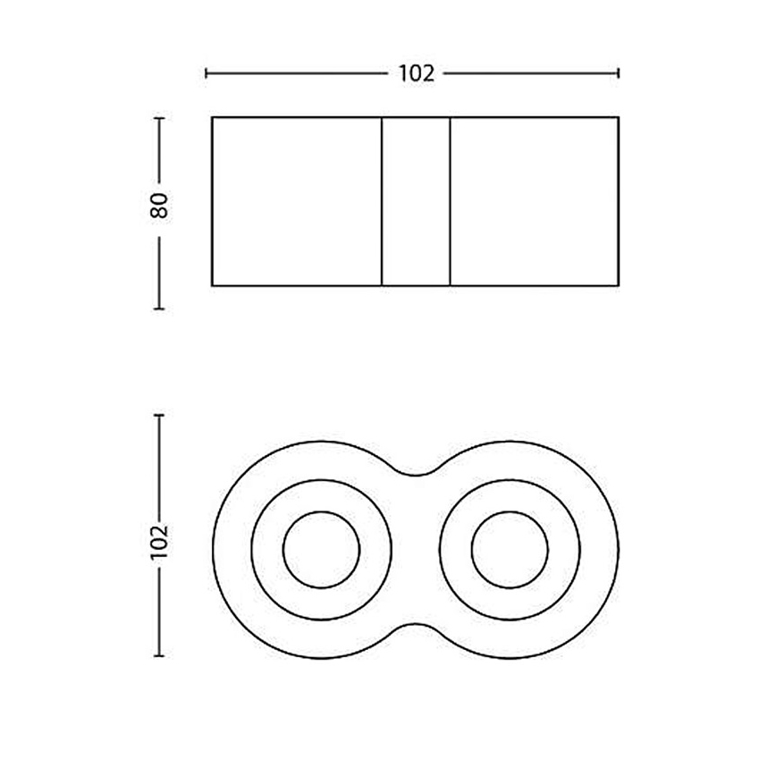 Philips - Spot à intensité variable LED 2xLED/4,5W/230V
