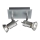 Philips 55082/48/PN - Spot titane 2xGU10/50W/230V