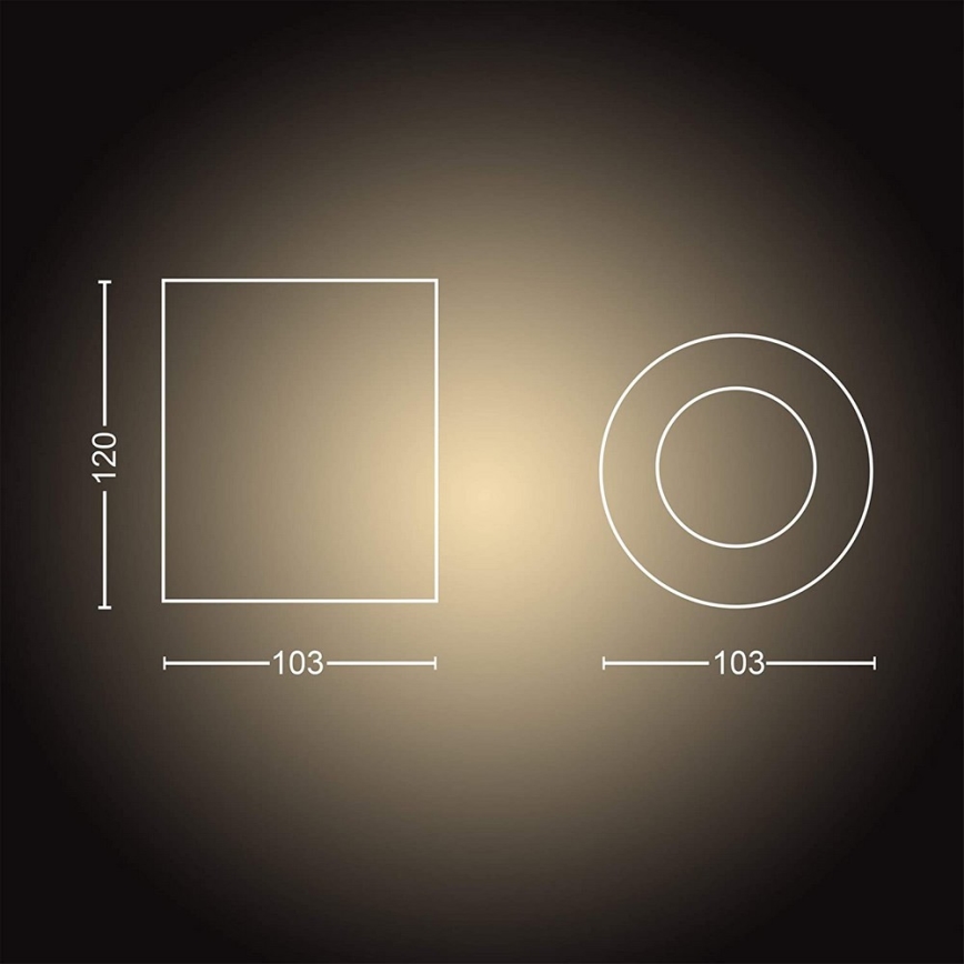 Philips - Dimbare LED Spot Hue PILLAR 1xGU10/5W/230V + afstandsbediening