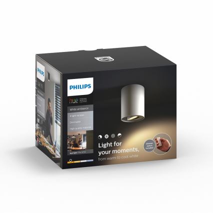 Philips - Spot LED à intensité variable Hue PILLAR 1xGU10/5,5W + télécommande