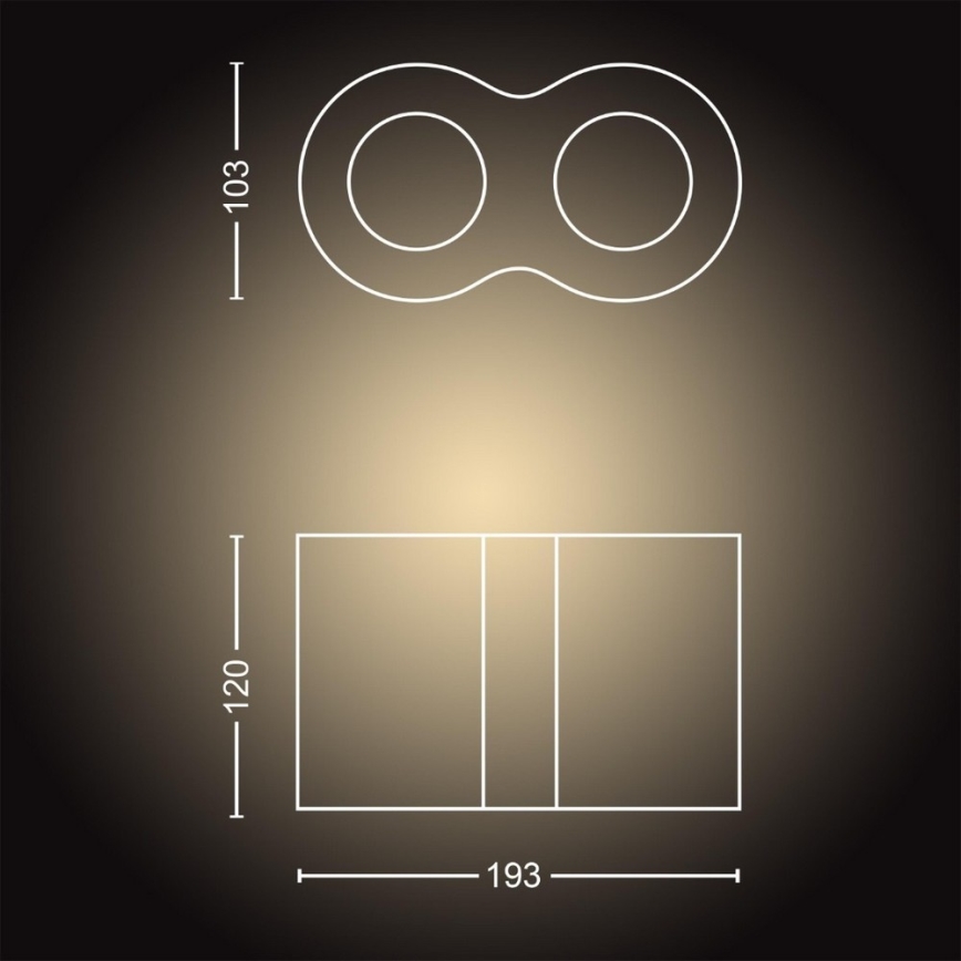 Philips - LED dimbare lamp Hue PILLAR 2xGU10/5W/230V + afstandsbediening