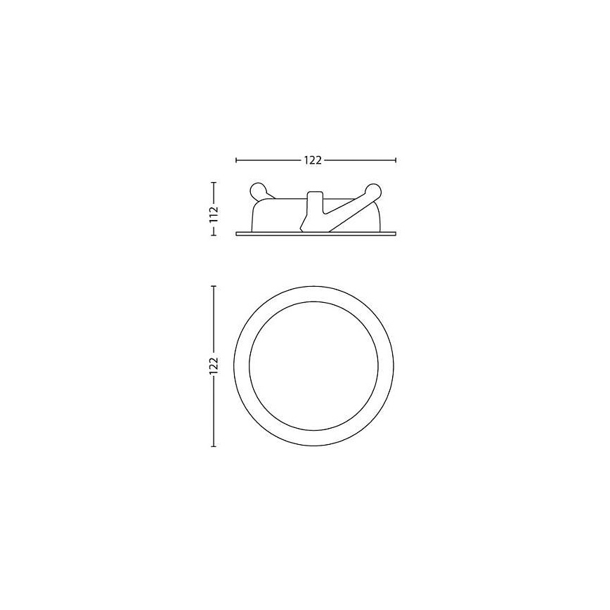 Philips - Dimbare LED Inbouw lamp/4,5W/230V