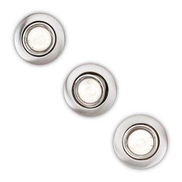 Philips 59243/17/E7 - SET 3x Inbouwverlichting 1xGU10/50W/230V