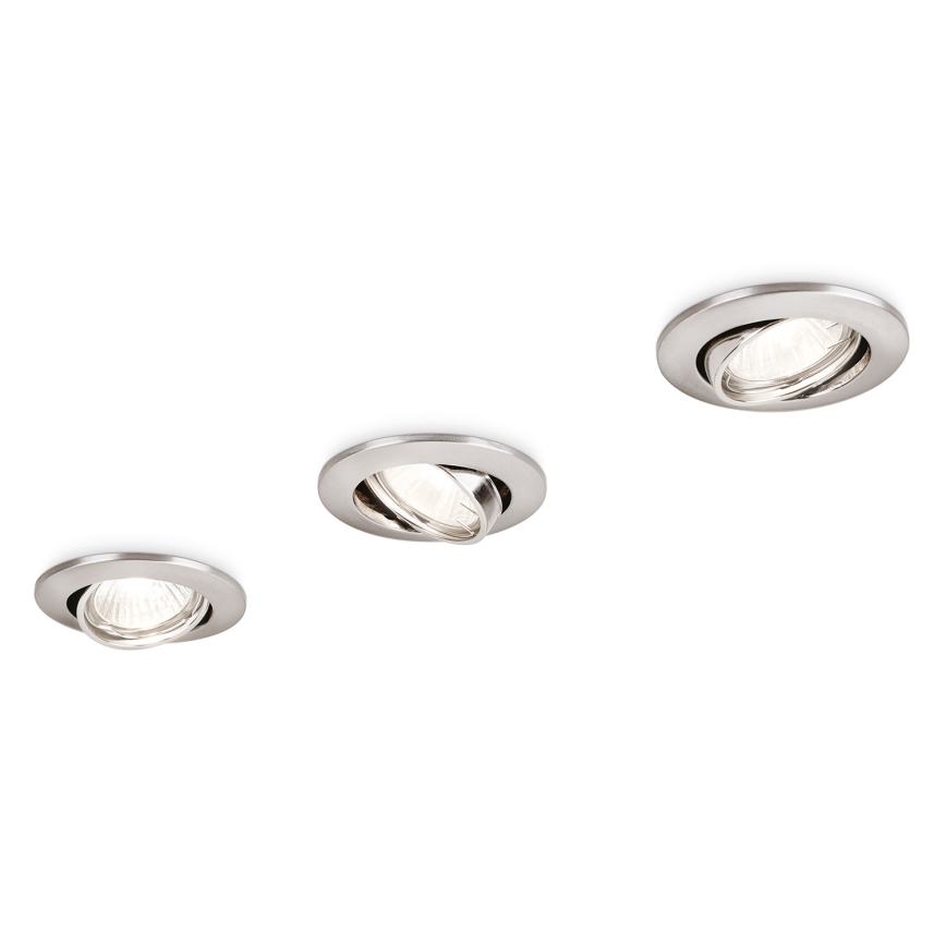 Philips 59243/17/E7 - SET 3x Inbouwverlichting 1xGU10/50W/230V