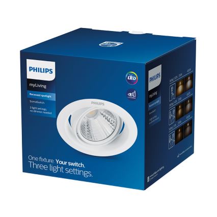 Philips - Dimbare LED-inbouwspot SCENE SWITCH LED/3W/230V 4000K