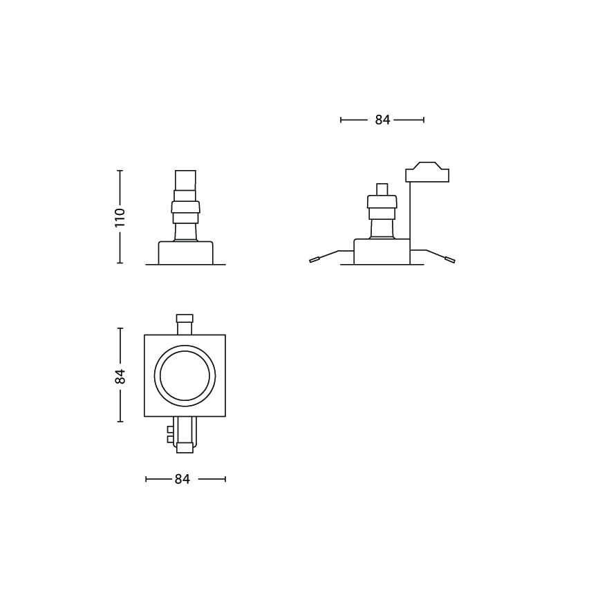 Philips - LOT 3x Spot encastrable salle de bain 3xGU10/35W/230V IP23