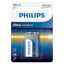 Philips 6LR61E1B/10 - Alkaline batterij 6LR61 ULTRA ALKALINE 9V 600mAh