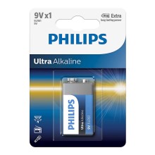 Philips 6LR61E1B/10 - Alkaline batterij 6LR61 ULTRA ALKALINE 9V