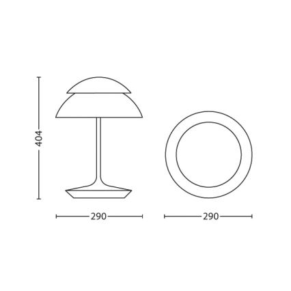 Philips - LED Tafellamp dimbaar Hue BEYOND 2xLED/4,5W/230V/RGB
