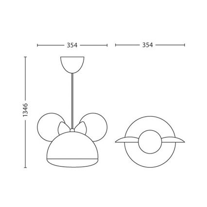 Philips 71758/31/16 - Hanglamp kinderkamer DISNEY MINNIE MOUSE 1xE27/15W/230V